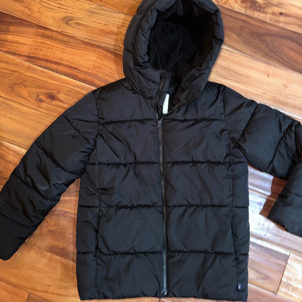 GAP Kids Black Hooded Puffer Jacket
